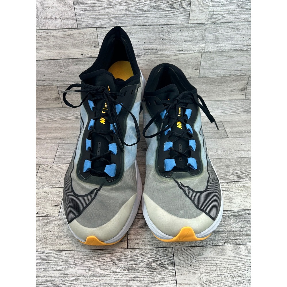 Nike Zoom Fly 3 Men Running Shoes Grey Black Blue AT8240-102 Size 15